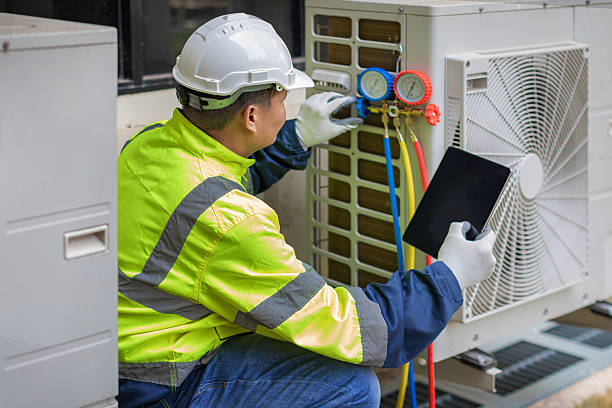 Professional Hvac technician working in Chesterfield, NJ